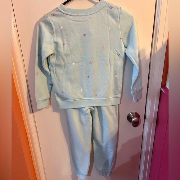 Champion Kids Matching outfit in Light Blue with Multicolor Accents - Picture 2 of 10